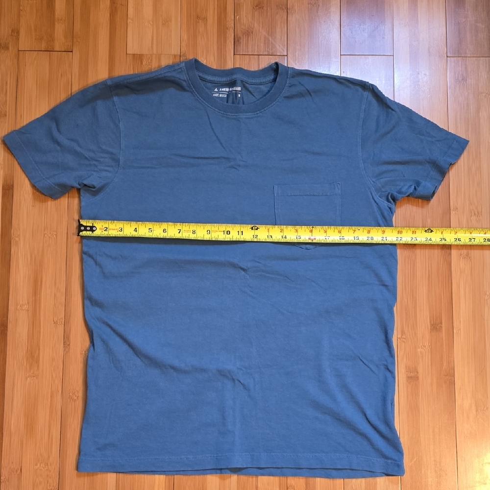 American Giant Slate Blue Pocket Tee
